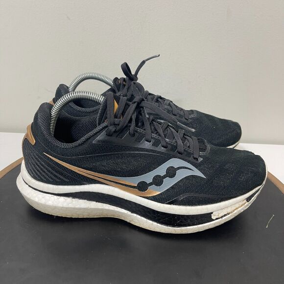 Saucony Endorphin Speed‎ 2 Running Shoes Women 9.5 Black Gold Lightweight - Picture 1 of 12